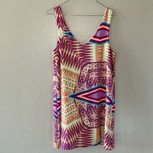 Everly Sleeveless Mini-Dress/Long Shirt - Medium - Sleeveless in Tribal Print